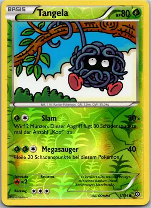 Pokémon-Karte Tangela 1/114 Dampfkessel
