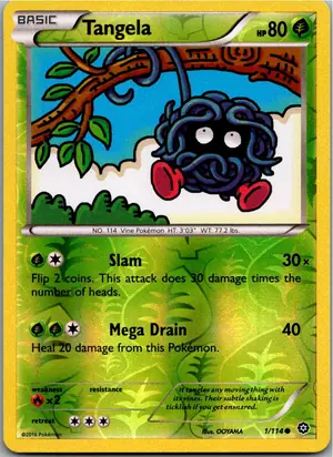 Pokémon-Karte Tangela 1/114 Dampfkessel