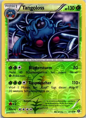 Pokémon-Karte Tangoloss 2/114 Dampfkessel