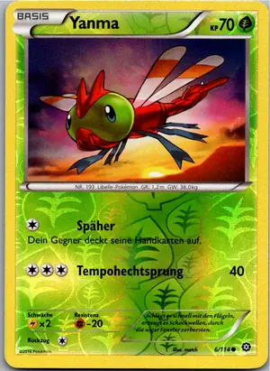 Pokémon-Karte Yanma 6/114 Dampfkessel