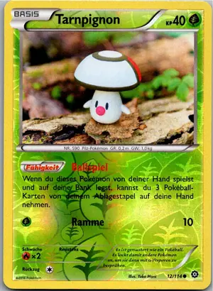 Pokémon-Karte Tarnpignon 12/114 Dampfkessel