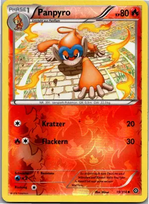 Pokémon-Karte Panpyro 19/114 Dampfkessel