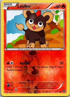 Pokémon-Karte Leufeo 22/114 Dampfkessel