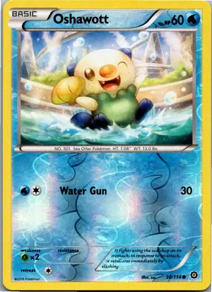 Pokémon-Karte Oshawott Ottaro 30/114 Dampfkessel