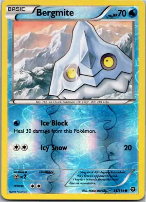 Pokémon-Karte Bergmite Arktip 36/114 Dampfkessel