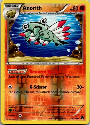 Pokémon-Karte Anorith 56/114 Dampfkessel