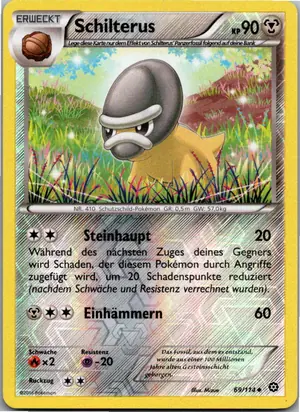 Pokémon-Karte Schilterus 69/114 Dampfkessel