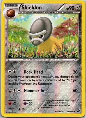 Pokémon-Karte Shieldon Schilterus 69/114 Dampfkessel