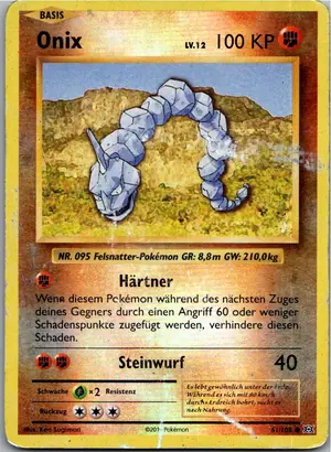 Pokémon-Karte Onix 61/108 Evolution