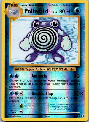 Pokémon-Karte Poliwhirl Quaputzi 24/108 Evolution