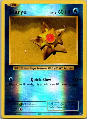 Pokémon-Karte Staryu Sterndu 30/108 Evolution