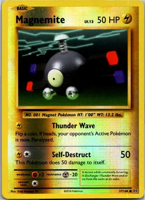 Pokémon-Karte Magnemite Magnetilo 37/108 Evolution