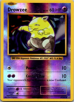 Pokémon-Karte Drowzee Traumato 49/108 Evolution