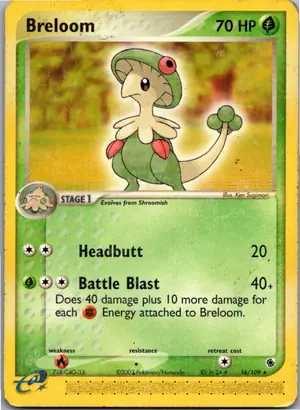 Pokémon-Karte Breloom Kapilz 16/109 EX Rubin & Saphir