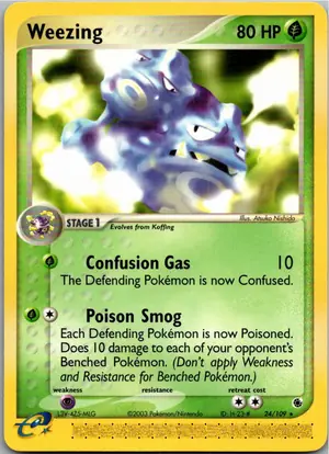 Pokémon-Karte Weezing Smogmog 24/109 EX Rubin & Saphir
