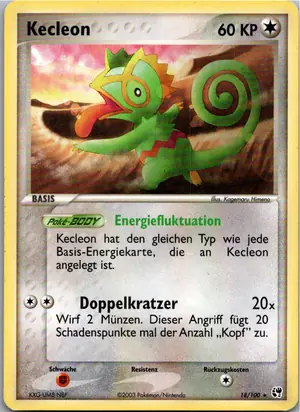 Pokémon-Karte Kecleon 18/100 EX Sandsturm