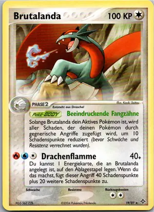 Pokémon-Karte Brutalanda 19/97 EX Drache
