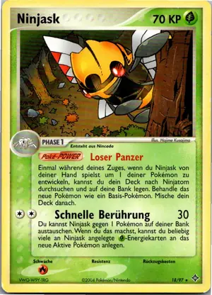 Pokémon-Karte Ninjask 18/97 EX Drache