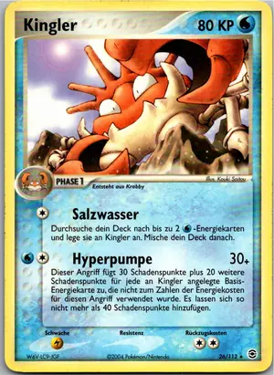 Pokémon-Karte Kingler 26/112 EX Feuerrot & Blattgrün