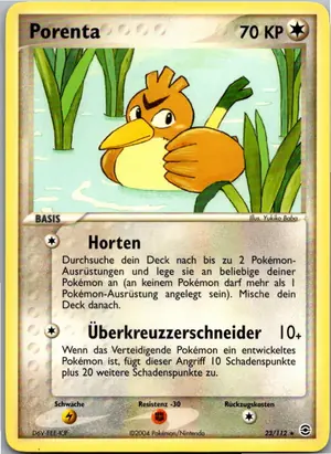 Pokémon-Karte Porenta 23/112 EX Feuerrot & Blattgrün