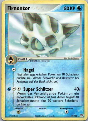 Pokémon-Karte Firnontor 13/106 EX Smaragd