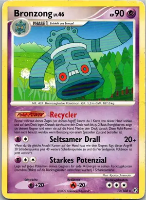 Pokémon-Karte Bronzong 13/100 Sturmtief