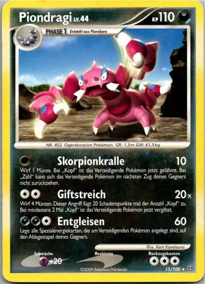Pokémon-Karte Piondragi 15/100 Sturmtief