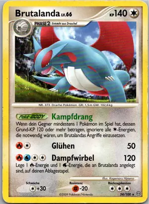 Pokémon-Karte Brutalanda 24/100 Sturmtief
