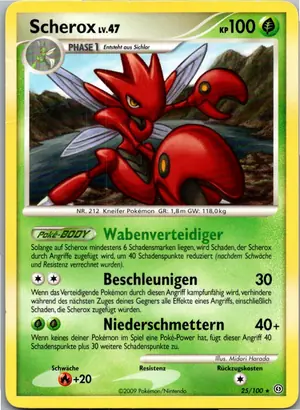 Pokémon-Karte Scherox 25/100 Sturmtief