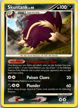 Pokémon-Karte Skuntank 26/100 Sturmtief