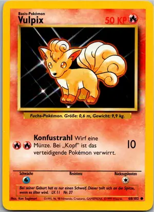 Pokémon-Karte Vulpix 68/102 Grundset