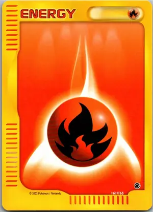 Pokémon-Karte Feuer Energie 161/165 Expedition