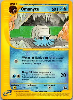 Pokémon-Karte Omanyte Amonitas 41/144 Skyridge