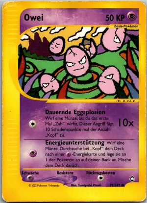 Pokémon-Karte Owei 77/147 Aquapolis