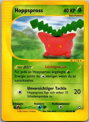 Pokémon-Karte Hoppspross 83/147 Aquapolis
