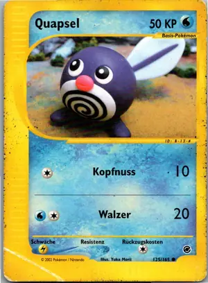 Pokémon-Karte Quapsel 125/165 Expedition