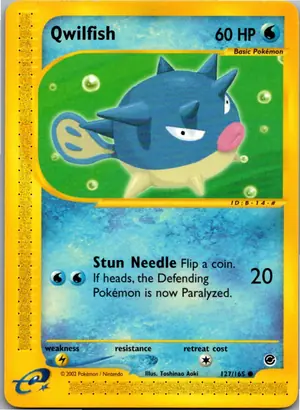 Pokémon-Karte Qwilfish Baldorfish 127/165 Expedition