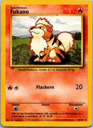 Pokémon-Karte Fukano 28/102 Grundset