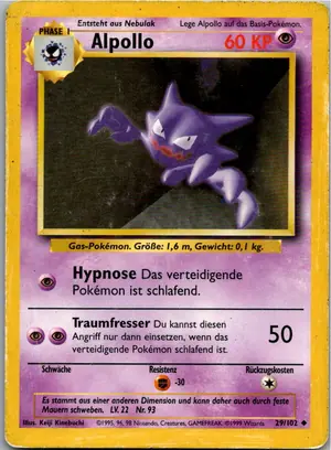 Pokémon-Karte Alpollo 29/102 Grundset