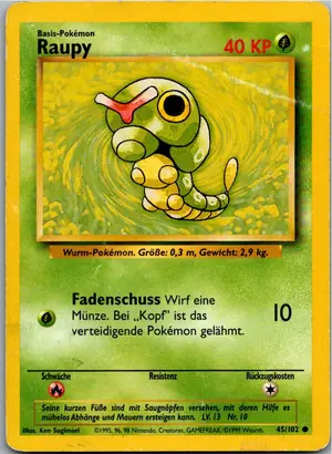 Pokémon-Karte Raupy 45/102 Grundset
