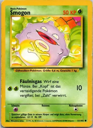 Pokémon-Karte Smogon 51/102 Grundset