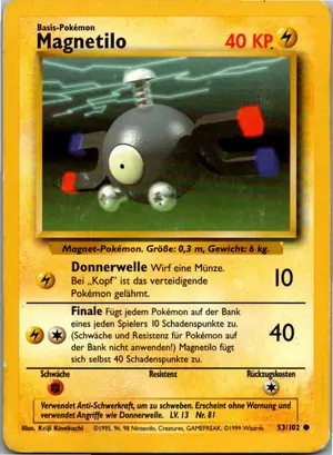 Pokémon-Karte Magnetilo 53/102 Grundset
