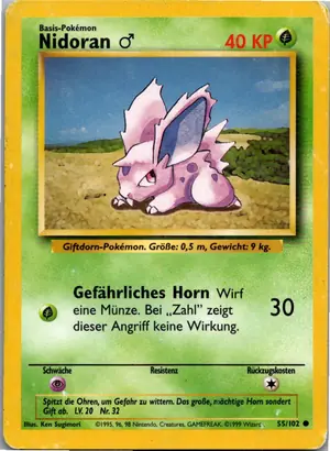 Pokémon-Karte Nidoran 55/102 Grundset