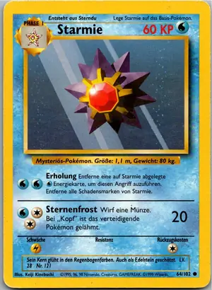Pokémon-Karte Starmie 64/102 Grundset