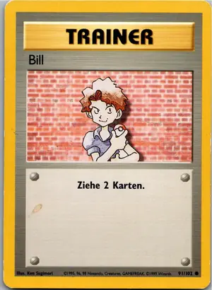 Pokémon-Karte Bill 91/102 Grundset