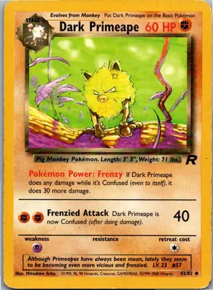Pokémon-Karte Dark Primeape Dunkles Rasaff 43/82 Team Rocket