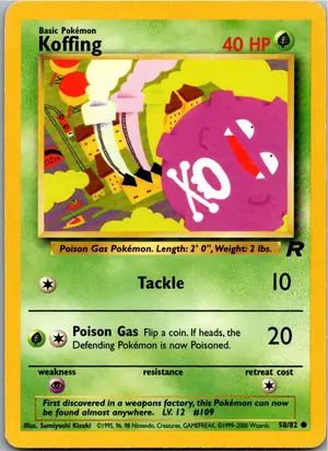 Pokémon-Karte Koffing Smogon 58/82 Team Rocket