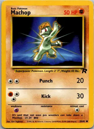 Pokémon-Karte Machop Machollo 59/82 Team Rocket