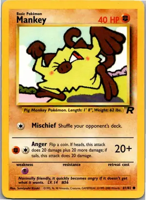 Pokémon-Karte Mankey Menki 61/82 Team Rocket