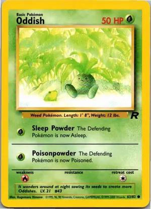 Pokémon-Karte Oddish Myrapla 63/82 Team Rocket
